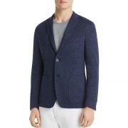 Dylan Gray Men’s Navy Textured Wool Two-Button Jacket Blazer B4HP