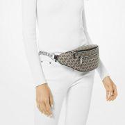 MICHAEL Michael Kors Mott Medium Fabric Waistpack Graphite B4HP Msrp $228