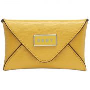 DKNY Yellow Gigi Leather Envelope Card Case B4HP