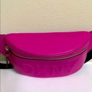 DKNY Tilly Logo Fanny Belt Pack Pink Faux Leather B4HP