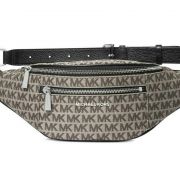 MICHAEL Michael Kors Mott Medium Fabric Waistpack Graphite B4HP Msrp $228