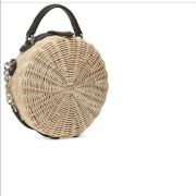 Women Calvin Klein Hayden Circle Wicker Straw Bag B4HP