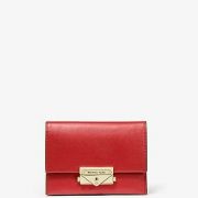 MICHAEL KORS Red Cece Small Leather Card Case Red B4HP