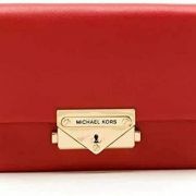 MICHAEL KORS Red Cece Small Leather Card Case Red B4HP