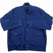 NWT DYLAN GRAY NAVY BLUE Textured Cotton Shirt Jacket Button Front B4HP MSRP 298