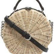 Women Calvin Klein Hayden Circle Wicker Straw Bag B4HP