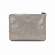 Patricia Nash Cassini Wristlet Studded Distressed Glaze Light Grey B4HP