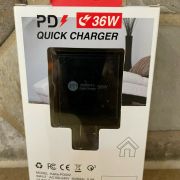 36W Wall Fast Charger Adapter QC3.0 USB Type-C PD 20W Plug Quick Charge 4 Ports