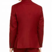 BAR III Mens Red Single Breasted Heather Slim Fit Wool Blend Suit Separate 40S B
