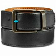 Original Penguin Black Brown Reversible Leather Casual Belt B4HP Minor Scratch