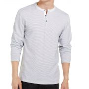 Guess Men’s Dotted Henley Gray Size Small B4HP