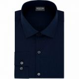 Kenneth Cole Reaction Mens Slim-Fit Techni-Cole Flex Collar Dress Shirt Nav B4HP