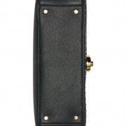 Calvin Klein Black Lock Leather Studded Shoulder HandBag MSRP $268 B4HP