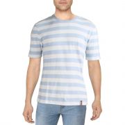 Tommy Hilfiger Mens Blue Striped Crewneck Short Sleeve T-Shirt Size XL B4HP $59