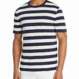 Tommy Hilfiger Mens Blue Striped Crewneck Short Sleeve T-Shirt Size XL B4HP $59