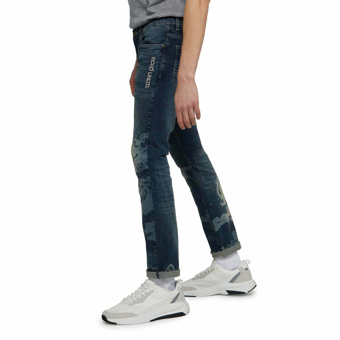 Men’s Ecko Unltd Rhino Wrap Stretch Jeans Skinny Fit Blue Size 36 x 30