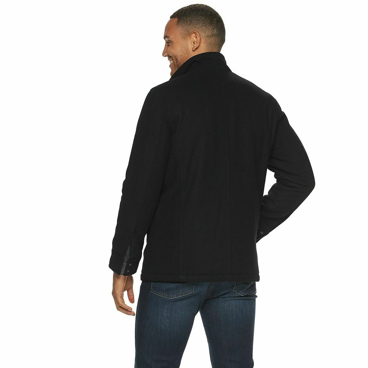 Men’s Apt. 9 Stand-Up Collar 4-Pocket Wool-Blend Coat B4HP