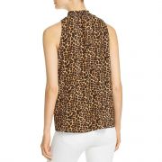 STATUS BY CHENAULT WOMENS Plus Size Leopard PRINT LAYERING TANK TOP smock Neck