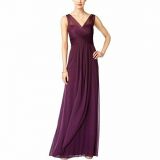 Adrianna Papell Womens Embellished Shirred Formal Dress Purple 2 sizes B4HP