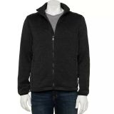Men's Apt. 9® Sherpa-Lined Mock Neck Marled Sweater Fleece Jacket B4HP