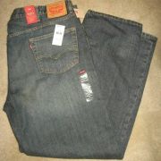 Men Big & Tall Levi’s 550 Relaxed Fit Jeans 46×34 Range B4HP