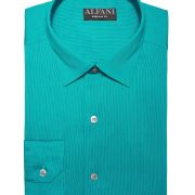 AlfaTech by Alfani Men’s Bedford Cord Classic/Regular Fit Dress Shirt S 14 32/33