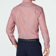 Tasso Elba Regular-Fit Non-Iron Mini-Herringbone Supima Cotton Dress Shirt 16.5