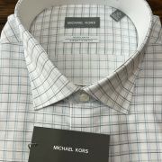 Michael Kors Men’s Regular-Fit Non-Iron Airsoft Performance Stretch Dress shirt