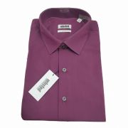 Kenneth Cole Unlisted Men’s Slim-Fit Solid Dress Shirt Purple 17-17.5 32/33 XL