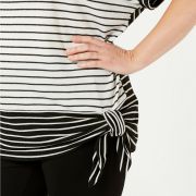 Calvin Klein Mixed-Stripe Side-Tie Top Size Large B4HP