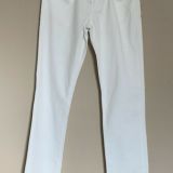 J BRAND WHITE COTTON DOUBLE WEAVE TWILL TYLER SLIM FIT PANTS CHINO B4HP