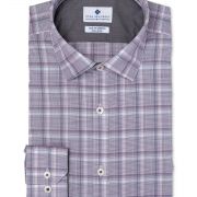 Ryan Seacrest Distinction Slim-Fit Performance Stretch Plaid Dres Shirt 15 34/35