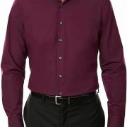 Kenneth Cole Unlisted Men’s Slim-Fit Solid Dress Shirt Purple 17-17.5 32/33 XL