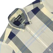 Barbour Croft Short Sleeve Plaid Check Shirt Lemon Zest Medium B4HP