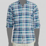 Polo Ralph Lauren Men Classic-Fit Blue Plaid Pony Logo Cotton Shirt Size XL B4HP