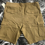 Scotch & Soda Washed Regular Fit Cargo Shorts Size 34 Olive Green B4HP