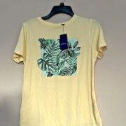 Women Apt 9 Embellished Tee Tropical Yellow size Small B4HP