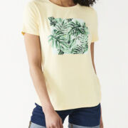 Women Apt 9 Embellished Tee Tropical Yellow size Small B4HP