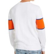 Armani Exchange Stripe Logo Sweater Size Medium Orange White B4HP