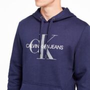 Calvin Klein Men’s Monogram Logo Fleece Hoodie Size Medium B4HP