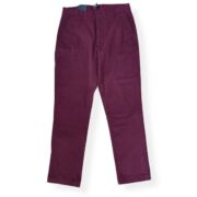 DKNY Mens Bedford Straight Leg Mid-Rise Sateen Stretch Chino Pants Oxblood
