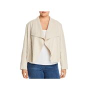 Bagatelle women Plus sizeDraped Open Front Linen Jacket 1X B4HP