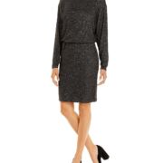 Kenneth Cole New York WOMEN Dolman Cozy Dress Charcoal Grey Heather Size XS