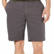 Tasso Elba Men’s Twill Stretch Shorts Dark Gray Size 33 REG B4HP