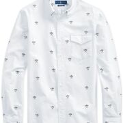Polo Ralph Lauren 100% Cotton XL Striped Oxford Shirt $125 NWT Skull & Oars Logo