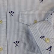 Polo Ralph Lauren 100% Cotton XL Striped Oxford Shirt $125 NWT Skull & Oars Logo