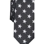 INC International Concepts Men`s Black Star Slim Skinny Necktie Tie B4HP
