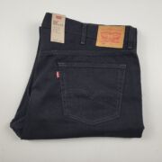 Mens Levi’s Big & Tall 505 Regular Straight Leg Black Denim Jeans 40 x 36