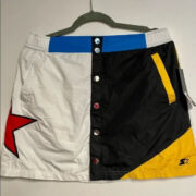 Starter athletic skirt size XL colorblock front snap star B4HP