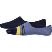 Cole Haan Men’s 2 Pack Combed Liners Cotton Sock Blue One Size